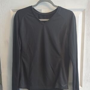 Charcoal Long Sleeve V-Neck Shirt